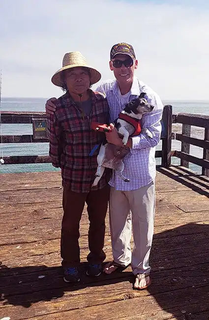 David Haave and friends from Japan fishing -- David Haave